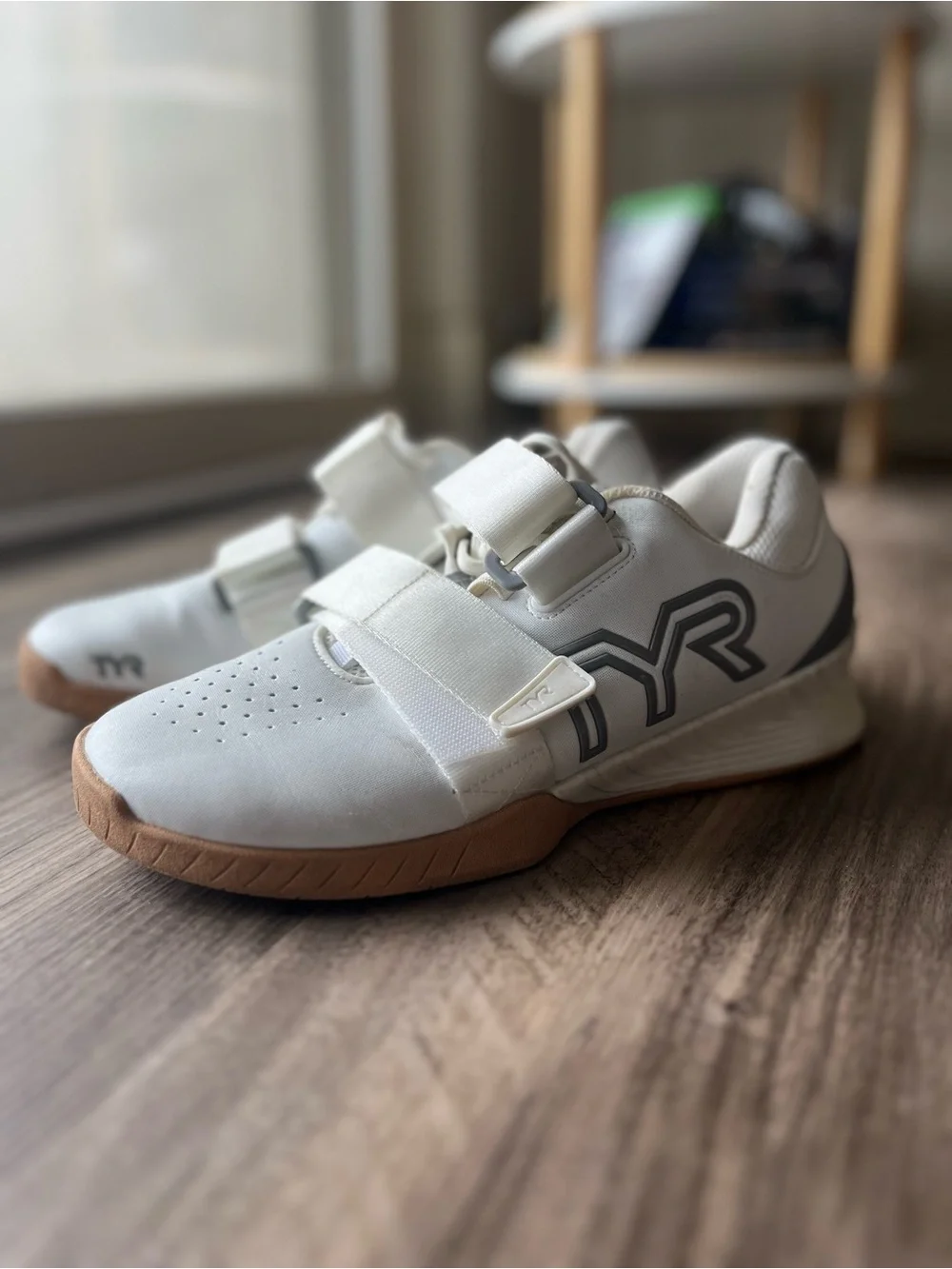 TYR White Training Shoes with Gum Sole